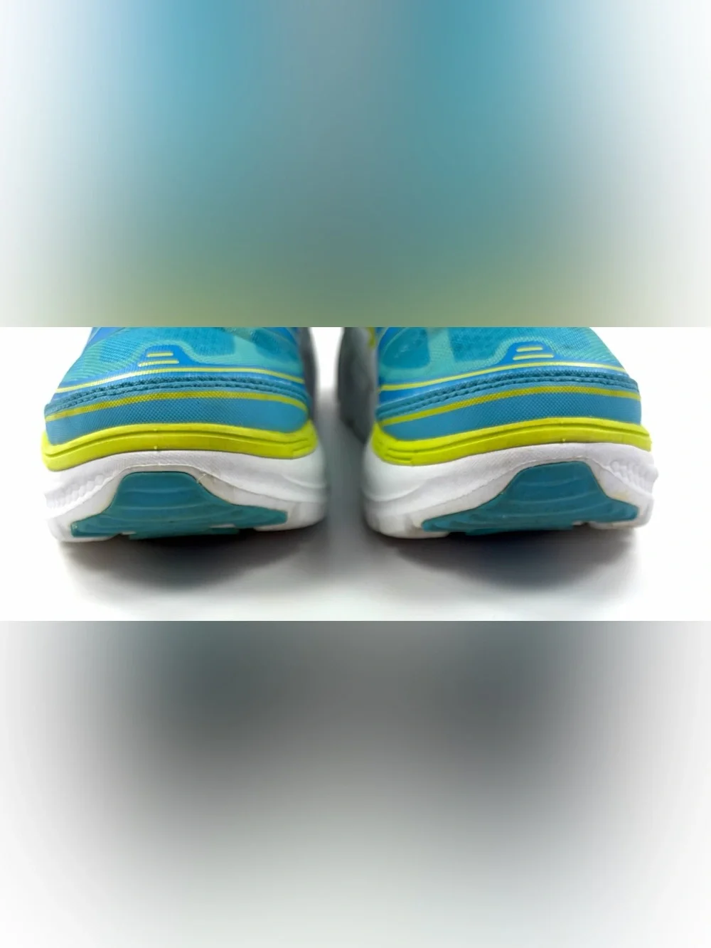 HOKA ONE ONE Conquest Women’s 6.5 Blue Lime Max Cushion Running Shoes EU 38